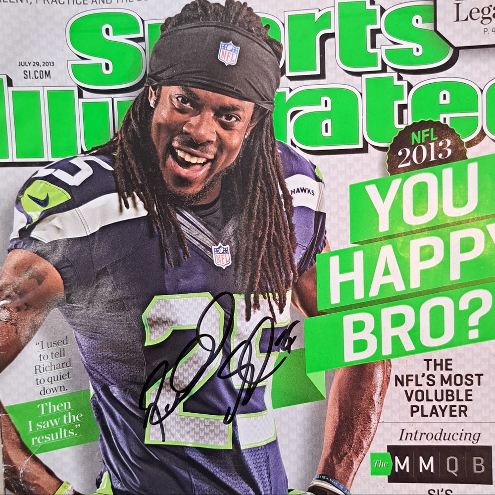 Seattle Seahawks Richard Sherman Sports Illustrated Signed Cover - Picture 2 of 6